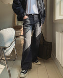 Janen Washed Flare Wide Denim