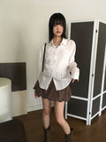 Rossop stripe line see-through long sleeve shirt