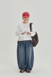 [BAONHAUS] Hebon Denim Banding Balloon Wide Pants