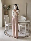Splet Two Pin Tuck Wide Slacks