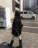 Milan Overfit Leather Blouson Leather Jacket