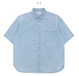Laure short sleeve denim shirt