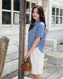 Mirnin Crop Denim Shirt
