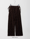 Wortz string velvet flower pants