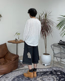Eco Damage Bermuda Denim Pants