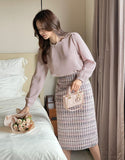 Genua Tweed H-Line Skirt