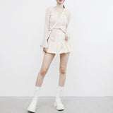 Bimo Damage Pleated Skirt