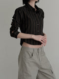 Hettie Striped Crop Shirt