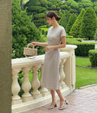 Jelenin Draped Shirred A-line One Piece