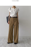 Two Pocket Nylon Long Wide Slacks