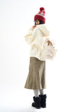 Moss garment washed skirt
