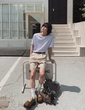 [LANARCH] Basic U-Neck Short Sleeve T-Shirt