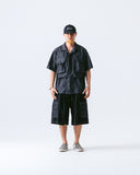 Denim Sweat Mixed Cargo Half Pants