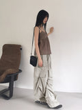 [MADE] Ferran chiffon shirring button sleeveless blouse