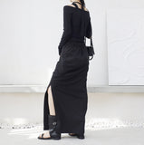 meeve pintuck side slick skirt