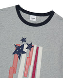 FLAG APPLIQUE RINGER TEE