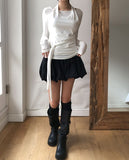 Corinne Halter Layered Strap Long Sleeve