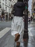 Harpy 3 Snap Pintuck Wide Cargo Pants