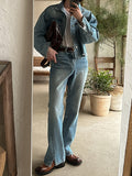 Lavender crop denim jacket