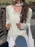 Trin Linen V-neck Raglan Loose Knit