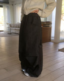 Sunb Rivet Stripe Balloon Fit Two-Way Denim Pants