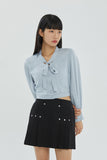 BELL SLEEVE TIE BLOUSE