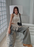 double-out pocket denim pants
