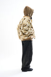 Camo edge quilted crop jumper