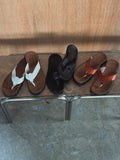 Soft leather flip-flops