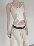 Lace Patchwork Strap Sleeveless