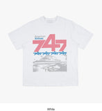 747 Airplane printing over t-shirt