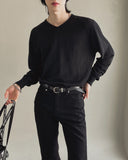 Ness V-neck bamboo knit