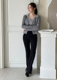 Rebelo High Waist Brushed Bootcut Banding Pants