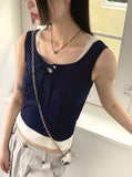 Meritz Ribbon String Hole Shirring Sleeveless