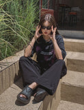 Butterfly Printed Over Short Sleeve T-Shirt