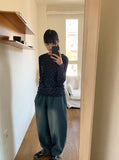 [BAONHAUS] Sorea Flower Ribbed Long Sleeve Tee