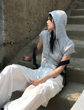 TENCEL LINE HOOD HALF T