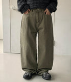 [unisex] Btem cotton wide pants