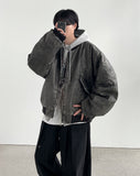 Chrissy leather MA-1 padded jumper