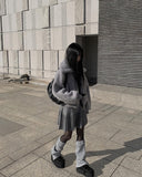 Fluffy padded buckle shoulder bag