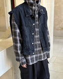 Destroyed Denim Vest
