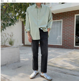 Deep regular denim pants