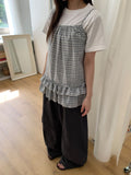 Chier Belt Set Cotton Wide Banding Pants