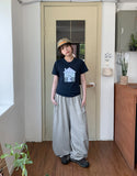 Bifon Printing Banding Wide Pants