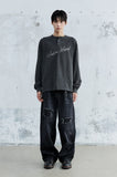 SCRIPT TYPE HENLEY NECK LONG SLEEVE
