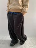 Titz Fleece Slit Banding Wide Pants