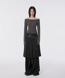 Pleats Midi Skirt