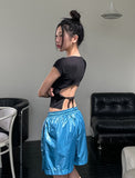 Paw Back Slit Strap Short Sleeve