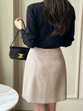 Audrey Jacquard Button Wrap Skirt Pants