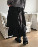 Erin Layered Flare Long Skirt